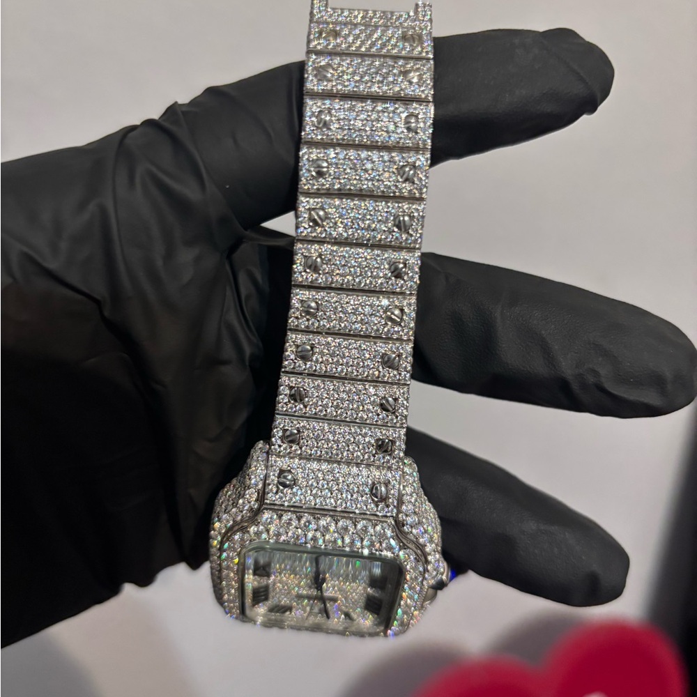 Silver Rhinestone Square Watch - Picture 2 of 9